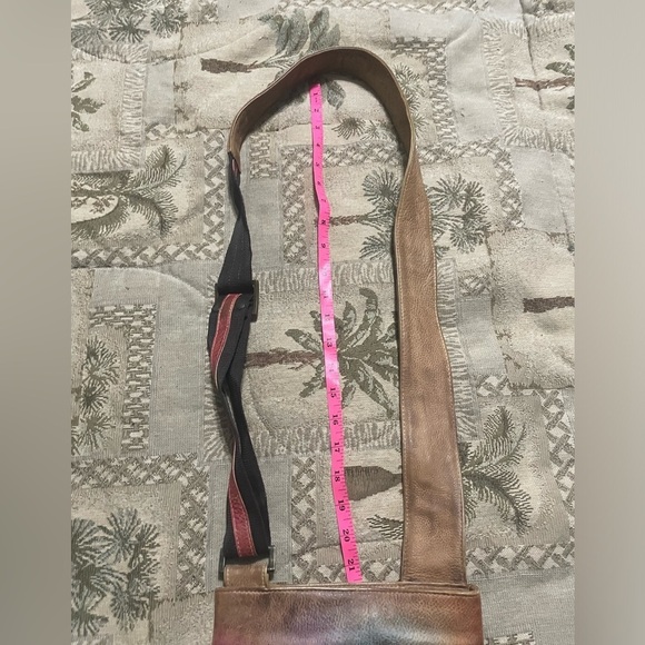 Butterfly bag hand painted Anuschka purse bohemian travel messenger bag - Picture 5 of 16